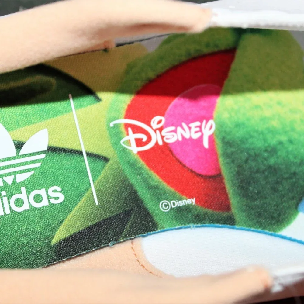 Adidas Stan Smith Disney Kermit & Miss Piggy White / Green / Peach Men's 9.5 - Picture 13 of 13